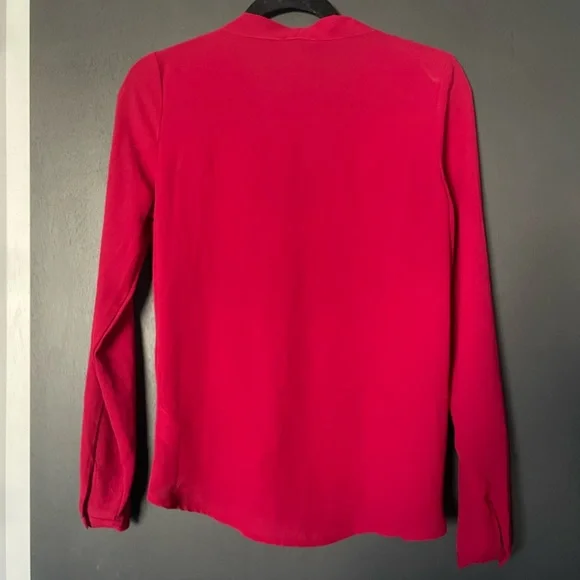 Forever 21 Red Crossover Blouse - Size Small - Picture 3 of 6